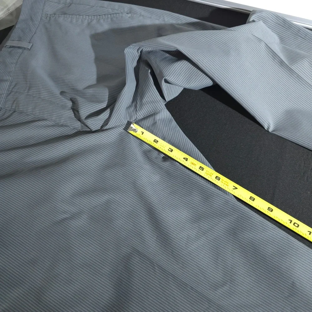 Nike Golf Dri Fit Pants Mens 34x32 Gray Stripe Tour Performance Athletic Stretch